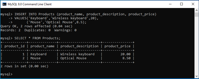 MySQL add column