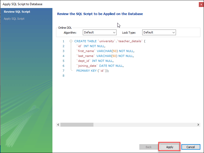 How to Create a table in MySQL