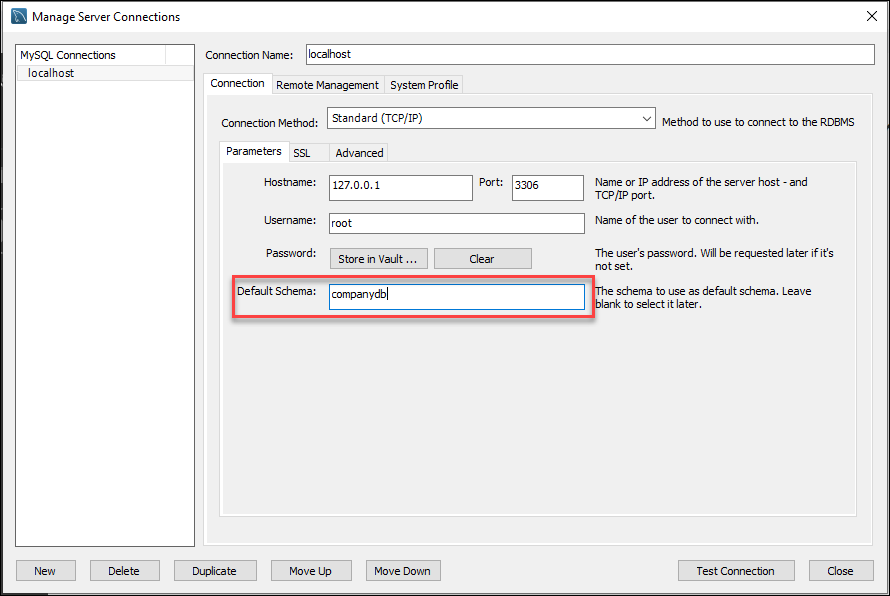 How to select database in MySQL